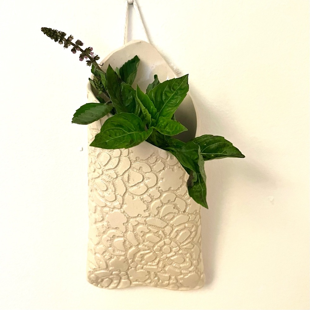 NEW Puhalla Studios Hanging Wall Pouch or Vase HANDMADE